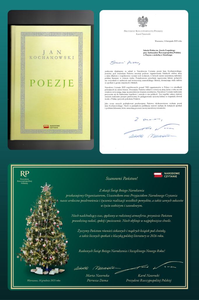 PODZIĘKOWANIA ZA AKCJĘ NARODOWE CZYTANIE